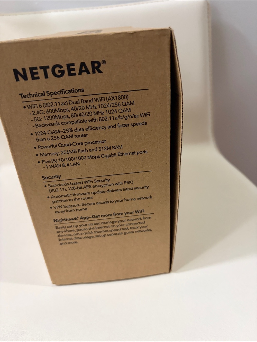 Netgear Nighthawk AX1800 WiFi 6 Router (R6700AX) - Picture 7 of 7
